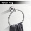 Itopfox 8 Piece Bathroom Hardware Set 2 Pack 23.6 Inch Towel Bar 2 Pack Towel Hook 2 Pack Towel Ring 2 Pack Toilet Paper Holder - 4 of 4