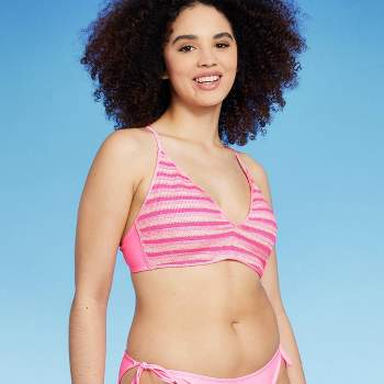 Women's Beaded Wrap Bralette Bikini Top - Wild Fable™ Light Pink Xl : Target