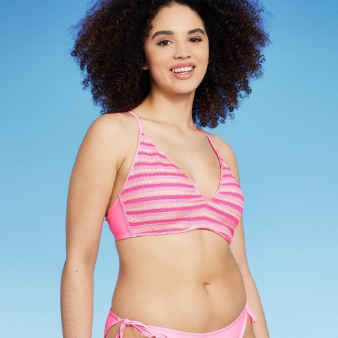 Women's Smocked Bralette Bikini Top - Wild Fable™ Pink Xxs : Target