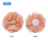 Unique Bargains Artificial Rhinestone Chiffon Flower Heads 20 Pcs Light Pink - 3 of 4
