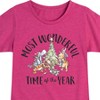 Girls' - Winnie the Pooh - Christmas Most Wonderful Time of the Year Fitted Short Sleeve Graphic T-Shirt - 2 of 4