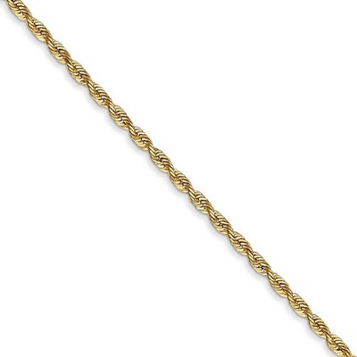 Black Bow Jewelry 1.85mm, 14k Yellow Gold, D/C Quadruple Rope Chain Necklace