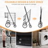 Foldable Utility Cart, 66 Lbs Capacity Double Shopping Basket with Wheels, Portable Grocery Cart for Laundry, Shopping - 4 of 4