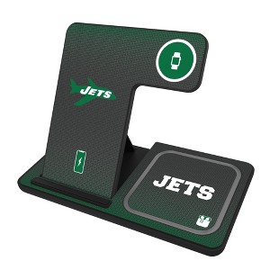 Keyscaper New York Jets 1963 Historic Collection Linen 15-Watt 3 in 1 Charging Station - 1 of 4