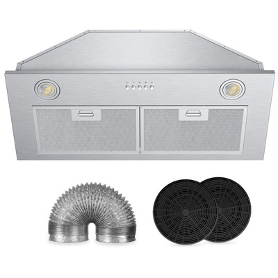Tylza 30 in. 800 CFM Vent Ducted/Ductless Convertible Insert Range Hood Stainless Steel