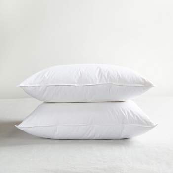 2 Pack Firm White Duck Feather & Down Bed Pillow - King | BOKSER HOME