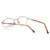 Calabria Designer Round/Oval Reading Glasses Fundamental Gold 52mm - 4 of 4