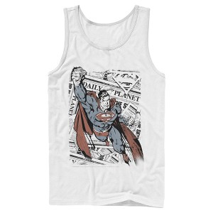 Men's Superman Daily Planet Newspaper Tank Top - 1 of 4