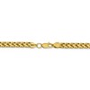 Black Bow Jewelry Men's 5mm, 14k Yellow Gold D/C Hollow Wheat Chain Necklace - 4 of 4
