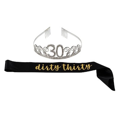 30th birthday deals sash and tiara