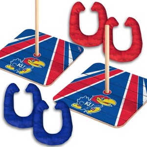 NCAA Kansas Jayhawks Horseshoe Bag Toss Game Set - 1 of 4