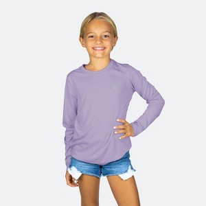 Vapor Apparel Youth UPF 50+ UV Sun Protection Solar Long Sleeve Rash Guard Swim Shirt - 1 of 3