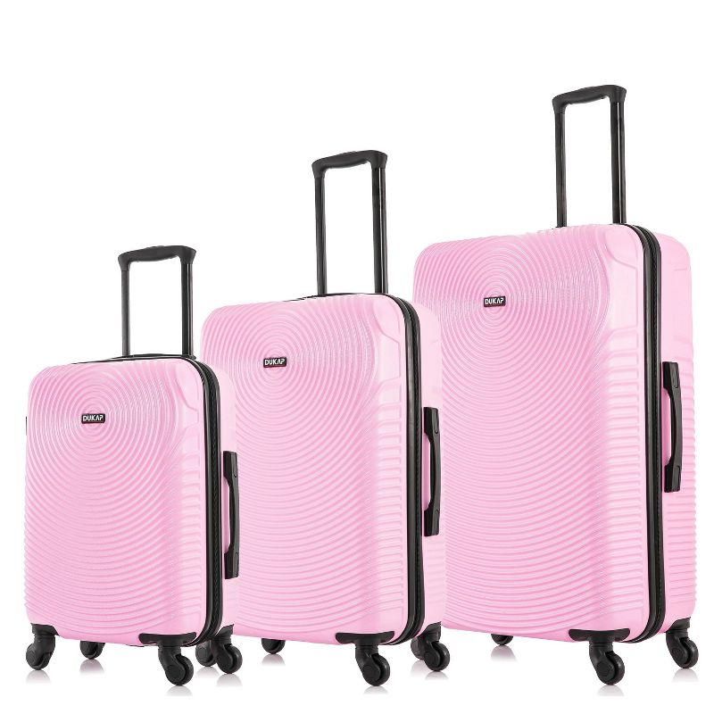 DUKAP Inception Lightweight Hardside Checked Spinner Luggage Set 3pc, 3 of 5