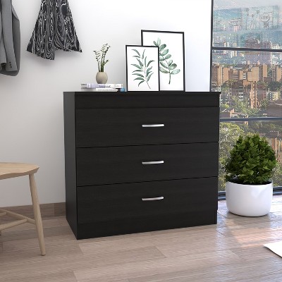 NicBex 3 Drawer Dresser,Modern Chest of Drawers with Metal Handles for Living Room,Office,Entryway,Hallway