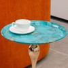 MAYEERTY Mermaid Tail End Table Modern Metal Round Side Table, Minimalist Table for Small Spaces, Living Room - 4 of 4