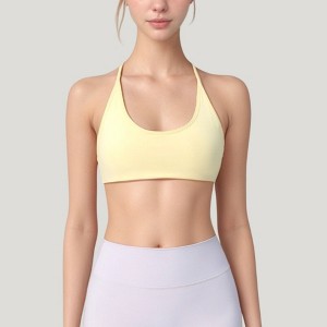 Anna-Kaci Active Women's Scoop Neck Sports Bra with Thin Adjustable Straps and Smooth Seamless Design - 1 of 4