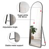GlasFlength Full Length Mirrors, Wall-Mounted Full-Length Metal Frame Mirror for Bathroom, Bedroom, and Decor, Black, 23.2"*2"*64.9" - 3 of 4