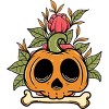 Men's Design By Humans Halloween with Rose Illustration By rukurustudio Tank Top - 2 of 2