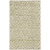 Green and Ivory Wool Southwestern Hand Knotted Area Rug - 4 of 4