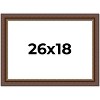 PosterPalooza | Traditional Brown Picture Frame - UV Acrylic, Backing Board, Hanging Hardware Included - 2 of 4