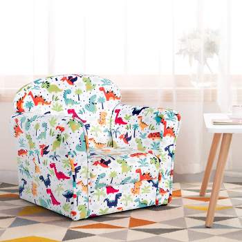 Tangkula Single Sofa Children Armrest Chair Dinosaur Pattern Kids Seat Lovely Gift