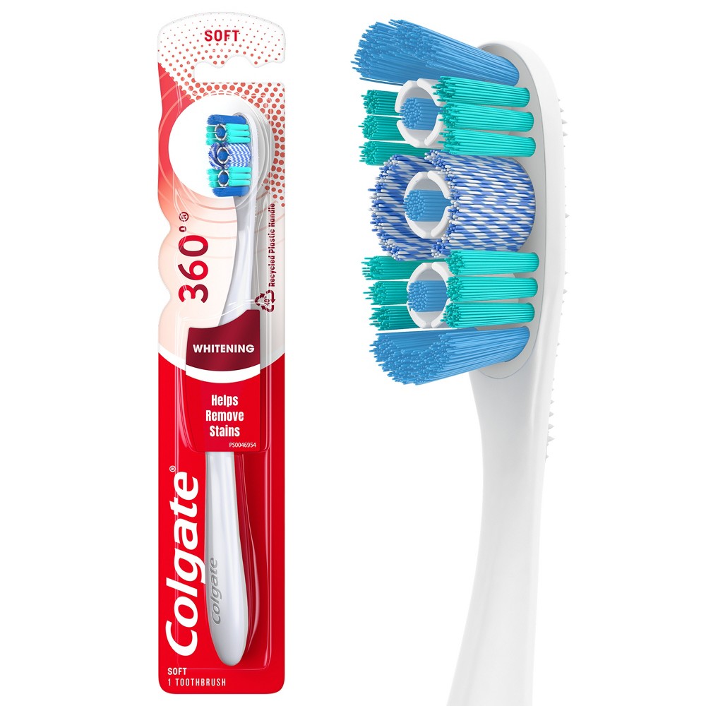 Colgate 360 Optic White Whitening Toothbrush Soft - 1ct