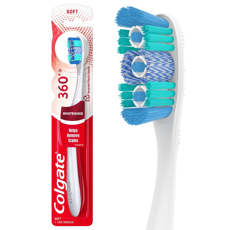 Colgate 360 Optic White Whitening Toothbrush Soft, 1 of 10