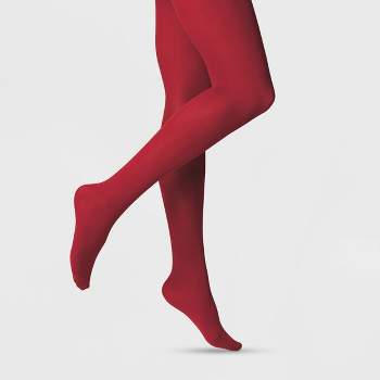 Women's Plus Size 50d Opaque Tights - A New Day™ Burgundy 1x/2x : Target