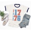 Simply Sage Market Women's Land Of The Free Retro Stars Short Sleeve Ringer Tee - 3 of 4