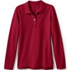 Lands' End School Uniform Kids Long Sleeve Feminine Fit Mesh Polo Shirt - 2 of 3