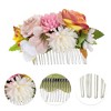 Unique Bargains Women's Flexible Simulated Flowers Side Comb 1 Pc - 3 of 4