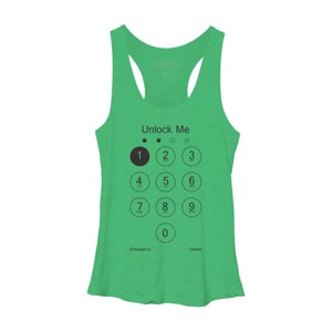 Women's Design By Humans Unlock Me By clingcling Racerback Tank Top - 1 of 3