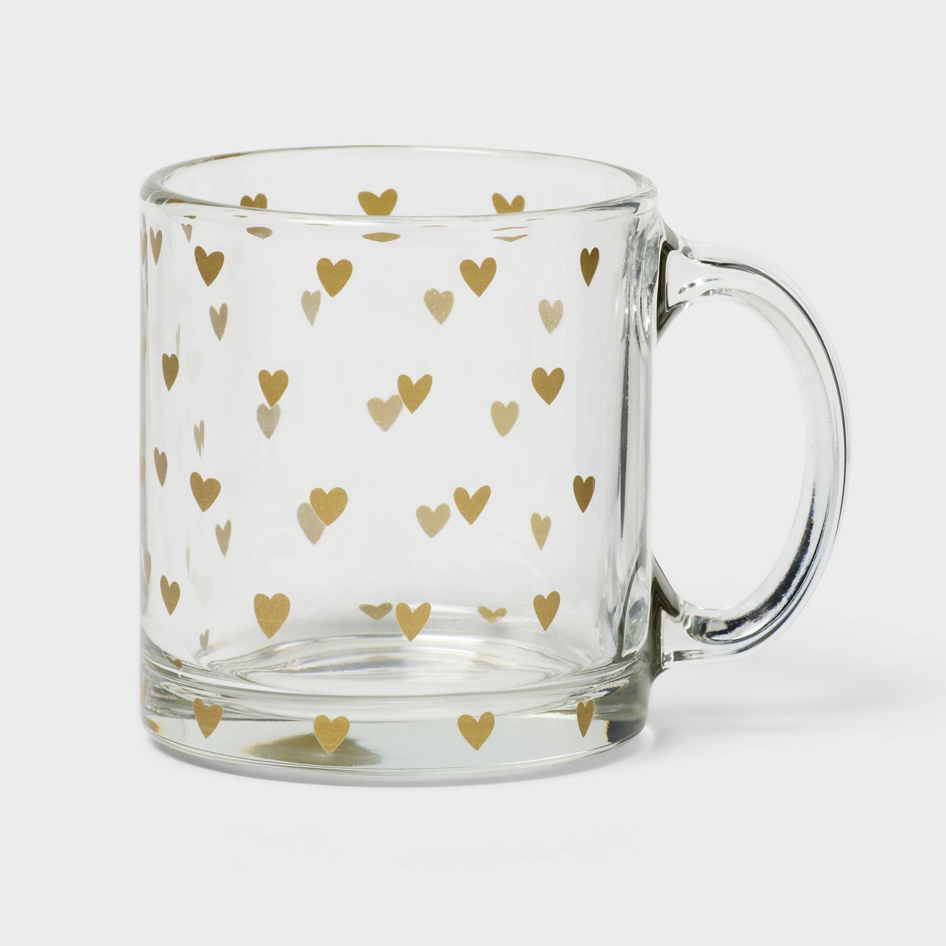 13 fl oz Glass Mug with Decal Gold Heart - Spritz™