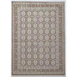 5'x7' Hand Knotted Persian Style Tile Rug Beige - Threshold™ designed with Studio McGee