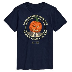 Men's - The Office - Dwight Halloween Pumpkin Head Short Sleeve Graphic T-Shirt - 1 of 4