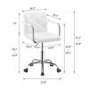 VECELO Rolling Work Chair for Home Office Desk Adjustable Height - 3 of 4