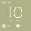 Gilded Lab-Grown Diamond Channel Set Hoop Earrings for Women in 925 Sterling Silver and 14KT Yellow Gold-Plated | 1/4, 1/2, 1 Carat Total Weight - 4 of 4