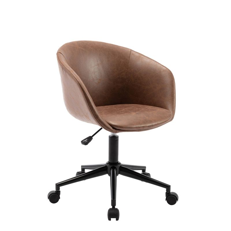 Modern Curved Back Barrel Office Chair - WOVENBYRD, 6 of 24