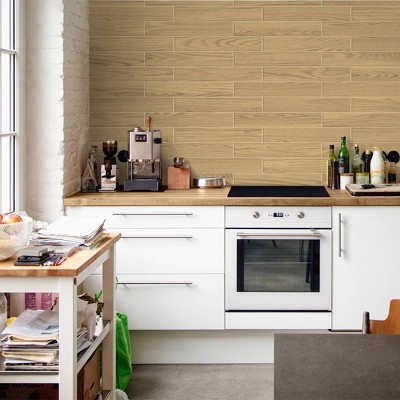 Norway Oak Light Wood Peel and Stick Backsplash Tiles