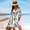 Women's Green/Pink Paisley V-Neck Mini Beach Dress - Cupshe - 2 of 4