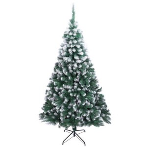 GlasFlength Artificial Trees Premium PVC Full Christmas Tree with Iron Stand Fashion Design for Holiday Decor, Green, 6.69"*6.69"*46.45" - 1 of 4