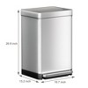 SUGIFT 13.2 Gal Stainless Steel Trash Can Step-on Trash Can with Lid - 4 of 4