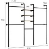 Industrial Pipe Clothing Rack Wall Mount, Closet Storage System for Walk In Closet, Garment Rack, Closet Wardrobe Rack for Hanging Clothes, 81 Inch - 3 of 4