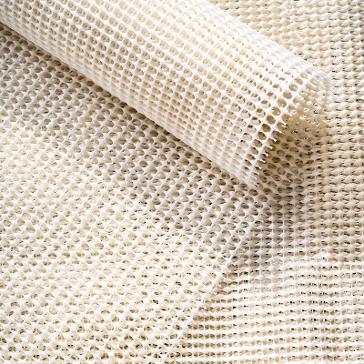 Ultra Stop Cream 12' x 18' Non-Slip PVC Rug Pad