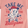 Girls' - Instant Message - Take Me To The Ballgame Fitted Short Sleeve Graphic T-Shirt - 2 of 4