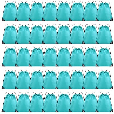 Generic 40 Pieces Drawstring Backpack Bulk Cinch Sackpack Ployster Drawstring