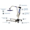 Invacare Reliant Electric Patient Lift with 450 lb Capacity and Manual Low Base - 4 of 4