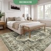 9x12 Washable Rug – Vintage Distressed Low Pile Ultra-Thin Non-Slip Non-Shedding Foldable Accent Carpet for Bedroom, Living Room, Rustic - 3 of 4