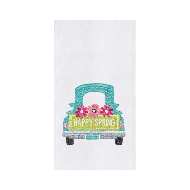 C&F Home Happy Spring Truck Flour Sack Kitchen Towel, 1 of 5
