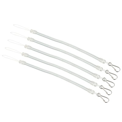 Unique Bargains Plastic Detachable Spiral Spring Coil Strap Clasp Lanyards